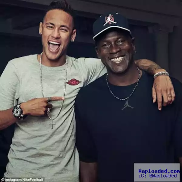 Photo: Footballer Neymar And Basketball Legend Michael Jordan Pictured Together